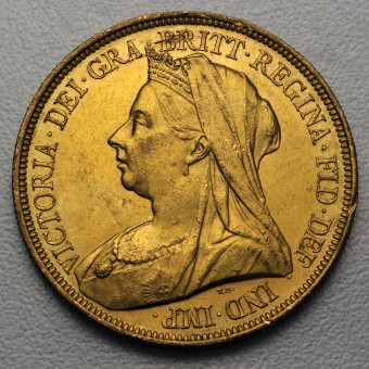 Goldmünze 5 Sovereign "Victoria" Schleier (Großbritannien)