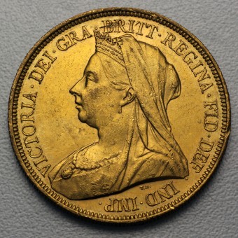 Goldmünze "5 Sovereign Victoria - Schleier" 