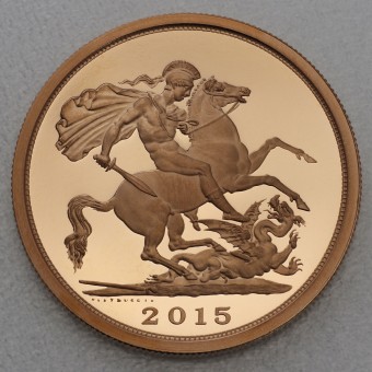 Goldmünze 5 Sovereign "Elizabeth II." 2015 (Großbritannien)