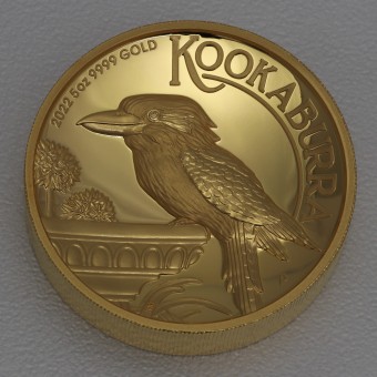 Goldmünze 5oz "Australian Kookaburra" 2022 (PP/HR) 