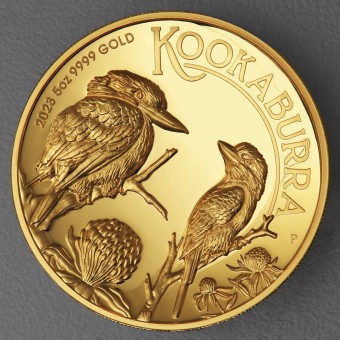 Goldmünze 5oz "Kookaburra" 2023 (PP/HR) (Australien)
