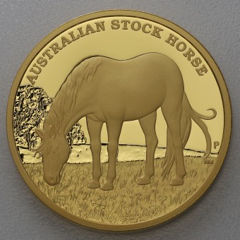 Goldmünze 5oz "Australian Stock Horse" 2017 (PP) Stock Horse (Australien)