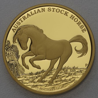 Goldmünze 5oz "Australian Stock Horse" 2018 (PP) Stock Horse (Australien)