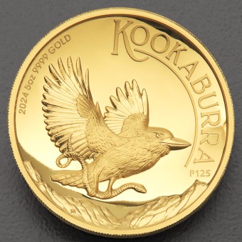 Goldmünze 5oz "Kookaburra" 2024 (PP/HR) (Australien)