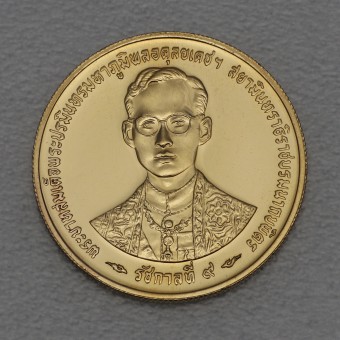 Goldmünze "6000 Baht 1996 - Jubiläum" (Thailand) 50th Anniversary of Reign King IX.
