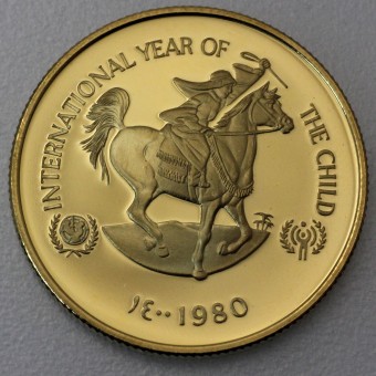 Goldmünze "750 Dirham 1980" (VAE) International Year of the Child