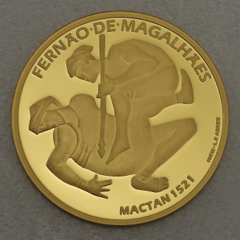 Goldmünze 7,5 Euro "Mactan 1521" 2021 500. Jahrestag Weltumsegelung (Portugal)