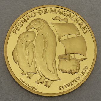 Goldmünze 7,5 Euro "Magellanstraße 1520" 2020 500. Jahrestag Weltumsegelung (Portugal)
