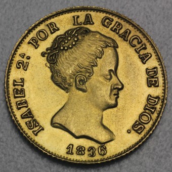 Goldmünze 80 Reales "Isabel II" (Spanien)