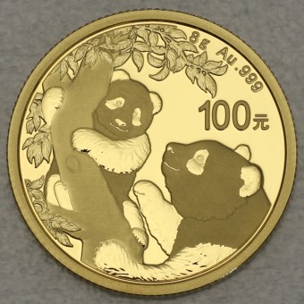 Goldmünze 8g "Panda - 2021" (China) 