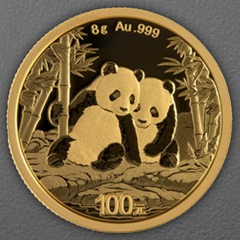 Goldmünze 8g "Panda" 2026 (China)