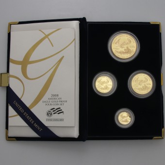 Goldmünze "American Eagle" 2008 (PP) Set – 4-teilig (USA)