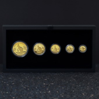 Goldmünze "Känguru - Five coin set" 2020 (PP) 1oz, 1/2oz, 1/4oz, 1/10oz, 1/20oz