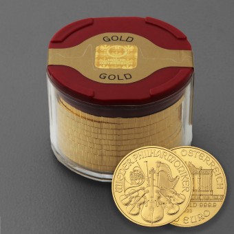 Goldmünze "Philharmoniker" (10x 1oz Au), Tube 