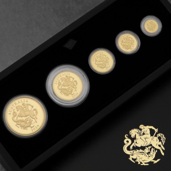 Goldmünze Sovereign "125th Anniversary" 2024 (PP) Set – 5-tlg. (Australien)