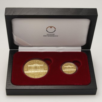 Goldmünze "Wiener Philharmoniker" 2014 (PP) Set – 2-teilig 1oz+1/4oz (Österreich)