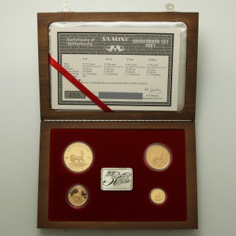 Goldmünzen 4 x "Krügerrand" 1997 (PP) 30. Jubiläum Set – 4-teilig (Südafrika)