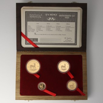 Goldmünze 4 x "Krügerrand" 1996 (PP) Prestige Set – 4-teilig (Südafrika)