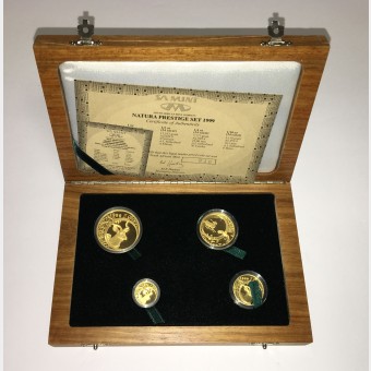 Goldmünzen "The Kudu" 1999 (PP) Set 4-teilig Natura Monarchs of Africa (Südafrika)