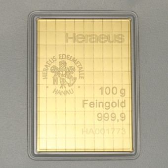 Goldtafel "100x 1g Resale" (diverse Hersteller) 