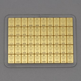 Goldtafel "50x 1g Resale" (diverse Hersteller) 