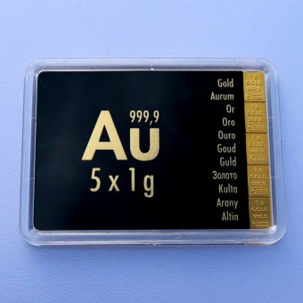 Goldtafel (5x 1g Feingold) "CombiBar" 