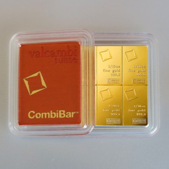 Goldtafel VALCAMBI (10x 1/10oz Au) "CombiBar" 