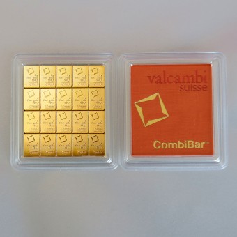 Goldtafel VALCAMBI (20x 1g Au) "CombiBar" 
