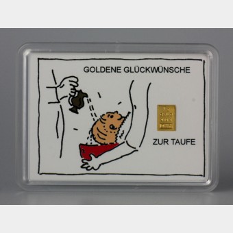 Motiveinleger 1g "Goldene Glückw./Taufe" 
