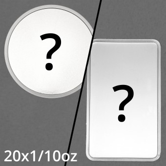 Junk-Silber-Bag 20x 1/10oz "Silver Surprise" (19%) Set aus diversen Münzen/Münzbarren