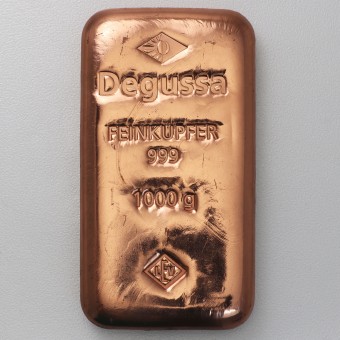 Kupferbarren 1kg Buntmetallbarren (999,5 Cu) verschiedene Hersteller
