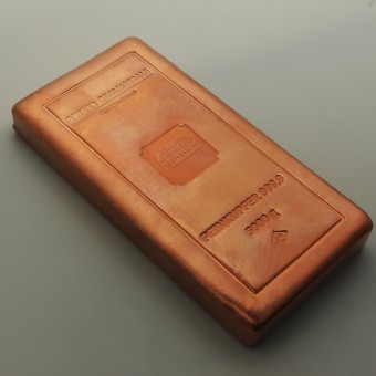 Kupferbarren 5kg Buntmetallbarren 999,5 Cu verschiedene Hersteller (Resale)