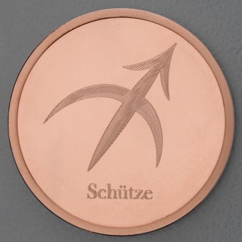 Kupfermedaille "Sternzeichen Schütze" Gravurmedaille