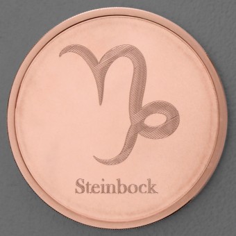 Kupfermedaille "Sternzeichen Steinbock" Gravurmedaille