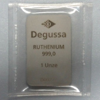 Rutheniumbarren "1oz Degussa" (999 Ru.) 