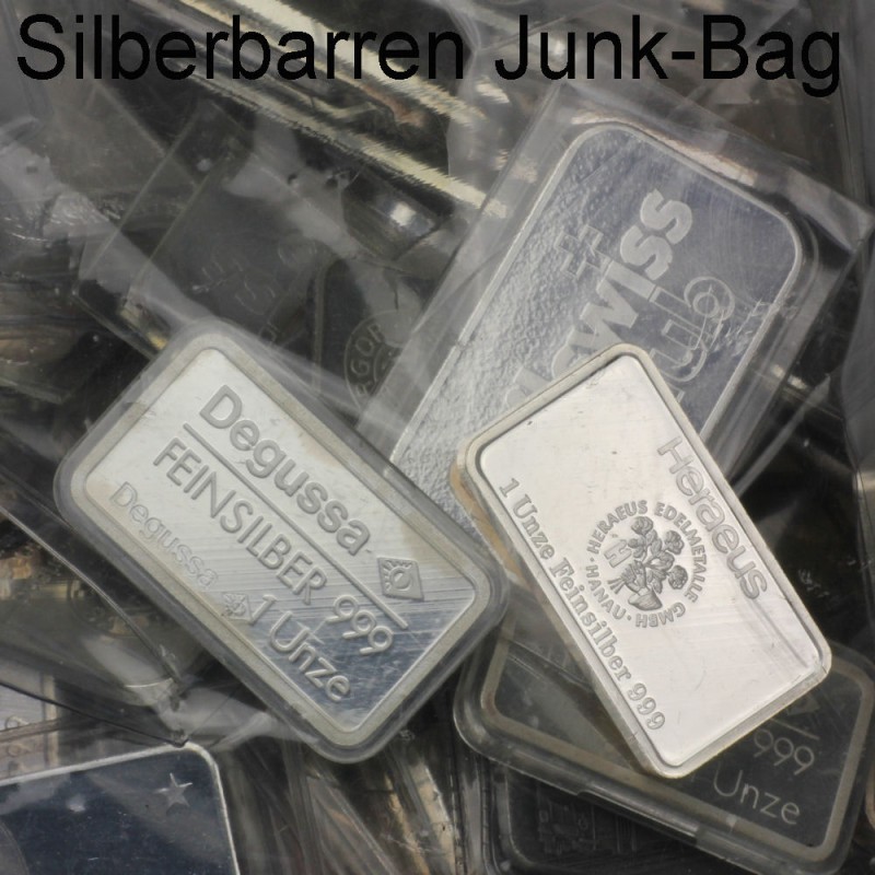 Junk Silver Barren 25 x 1 oz. Silberbarren