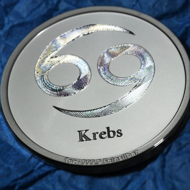 Silbermedaille 1oz Sternzeichen Krebs kaufen