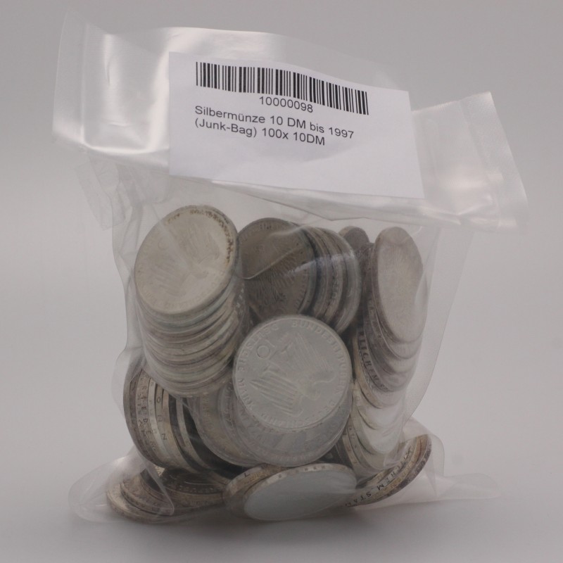 Silbermunze 100 x 10 DM bis 1997 Investmentpaket Deutschland