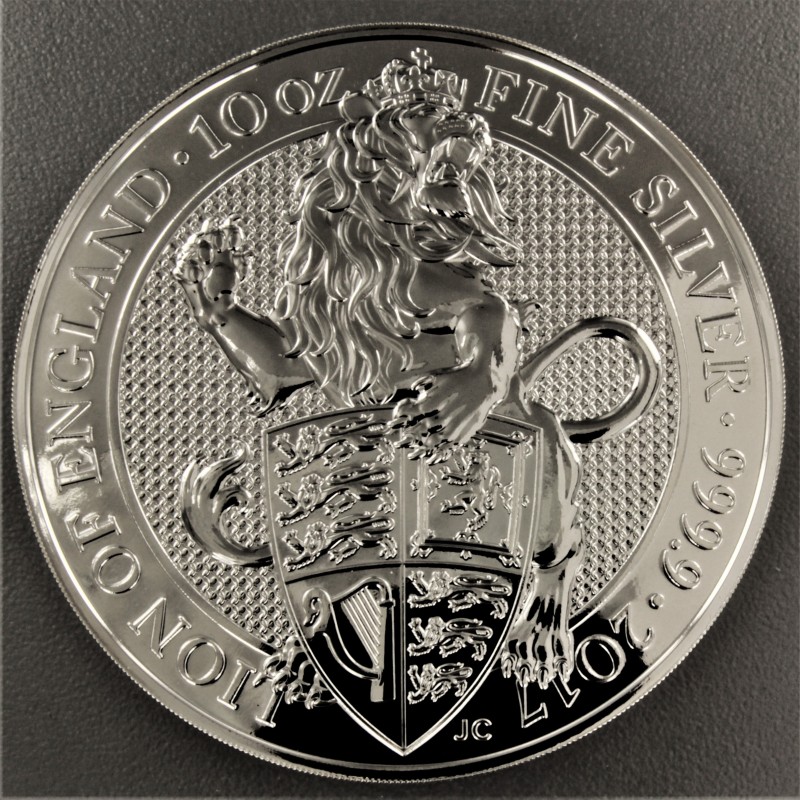 Silbermünze 10oz Lion of England 2017 Queens Beast England