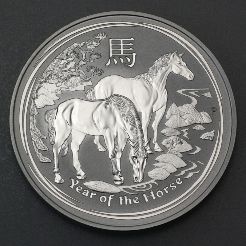 2014年 Lunar Series II 1 oz typeset 馬 Australian Lunar Series II 2014 Year of the Horse Typeset