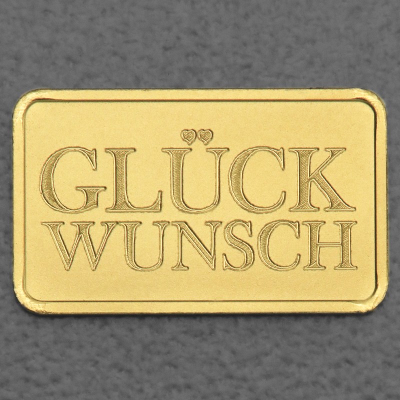 Goldbarren 2,5g Gravur Glückwunsch kaufen