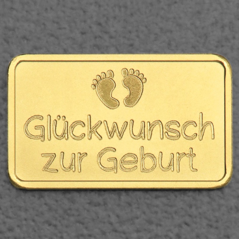 Goldbarren 2,5g Gravur Zur Geburt kaufen