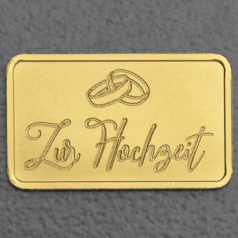 Goldbarren 2,5g Gravur Zur Hochzeit kaufen