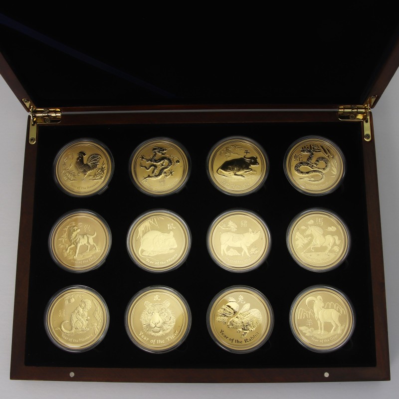 Münzbox/ Scatola/ Box Per Monete Per Lunar Serie I (1) 12x 2 - Foto 9