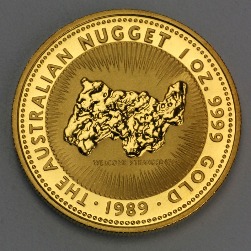 Goldmünze 1oz Australian Nugget 1989 Welcome Stranger kaufen