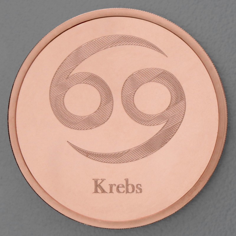 Kupfermedaille Sternzeichen Krebs kaufen