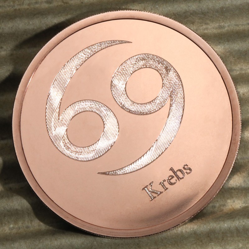 Kupfermedaille Sternzeichen Krebs kaufen