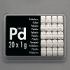 Palladiumtafel (20x 1g Feinpalladium) "CombiBar" 