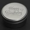 Geschenk-Box "Happy Birthday" (rund, Ø: ca. 8 cm) 