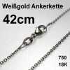 Weißgoldkette 750er/42 cm "Anker-Form" (18 kt WG) 